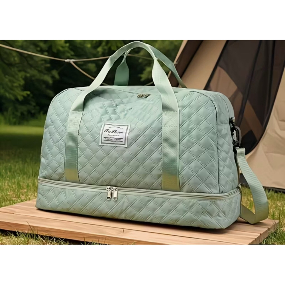 Women's Unbranded Duffle Bag Medium Green Travel - Picture 1 of 6